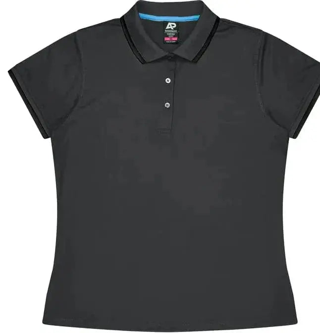 Aussie Pacific Portsea Lady Polo Shirt 2321 Aussie Pacific SLATE/BLACK 6